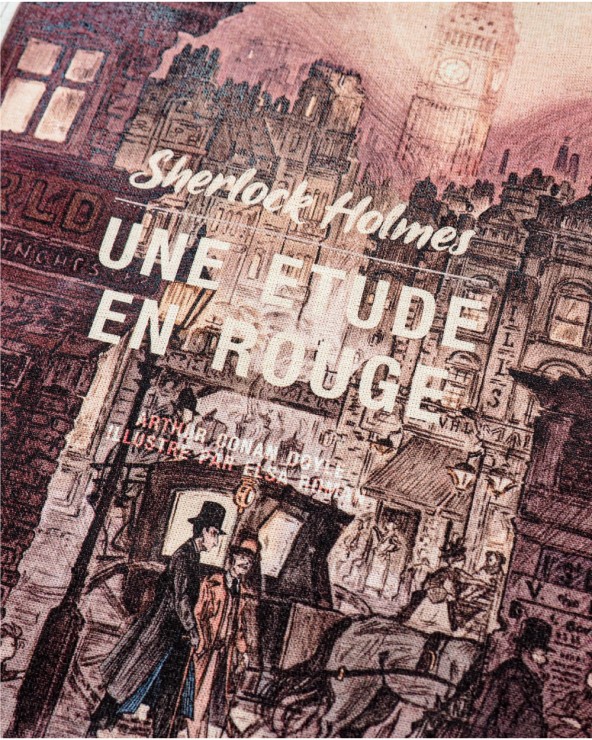 Tote-bag une étude en rouge d'ARthur Conan Doyle illustré par Elsa Roman