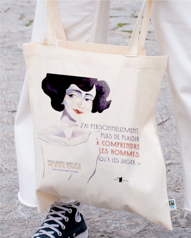 Tote-bag Vingt-quatre heures de la vie d'une femme illustré par Naïade Lacolomb