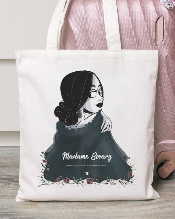 Tote-bag Madame Bovary de Gutsvae Flaubert illustré par Korrig'Anne