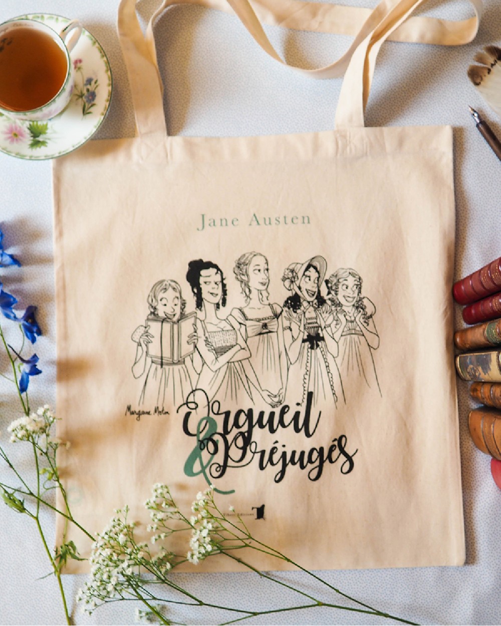 Tote-bag Orgueil et Préjugés par Margaux Motin