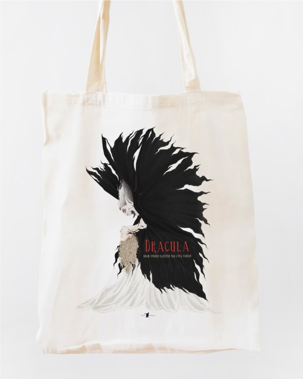 Tote-bag Dracula de Bram Stoker illustré par Livia Caruso